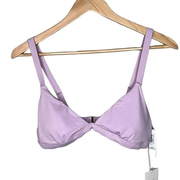 NWT Andie Swim The Caicos Triangle Bikini Top Removable Cups M Lavender #3021 - Picture 12 of 14